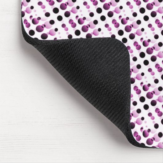 Burgundy Retro Bubbles Mousepad Muismat (Hoek)