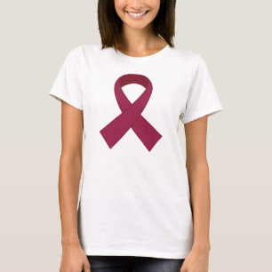 Burgundy Ribbon Awareness T-shirt