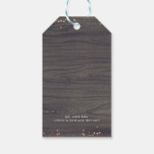 Burgundy Rode Blozende Bloemige Rustieke Herfst Da Cadeaulabel (Achterkant)