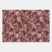 Burgundy Rode Chic Abstracte Bruidsdouche Inpakpapier Vel (Voorkant)