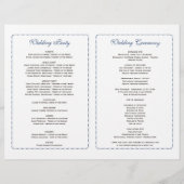 Burgundy Rode Marsala Bloemen Bruiloftsprogramma Flyer (Achterkant)