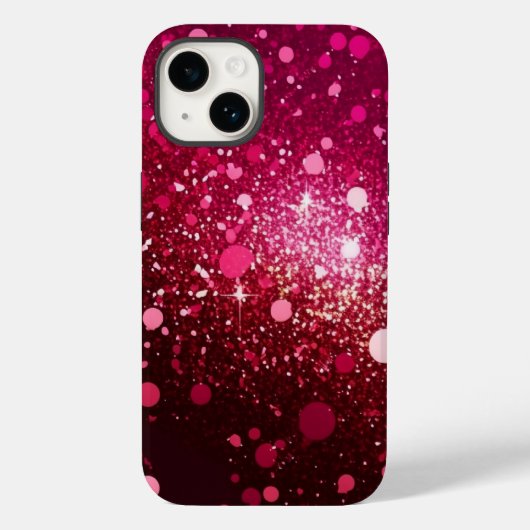 Burgundy rood roze glitter iPhone Mate stoer Hoesj Case-Mate iPhone Case (Achterkant)