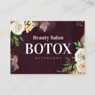 Burgundy Roos Gold Botox Aftercare Visitekaartje