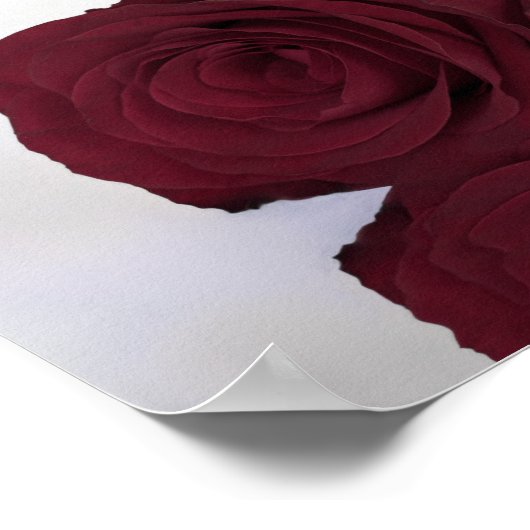 Burgundy Roos Grafische 6-tafel-bruiloft Poster (Hoek)