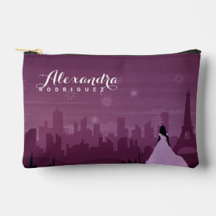 Burgundy Roos Paris Fireworks Quinceañera Etui