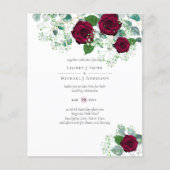 Burgundy Roos Salie Eucalyptus Bruiloft (Voorkant)