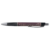 Burgundy roosgouden monogram handtekening naam pen (Bodem)