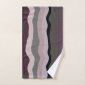 Burgundy, rose et violet rayures ondulées (Serviette à main)