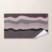 Burgundy, rose et violet rayures ondulées (Serviette à main)
