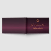 Burgundy rose or nom script casquette Graduation (Complet)