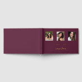 Burgundy rose or nom script photo Graduation (Complet)