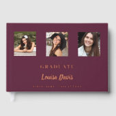 Burgundy rose or nom script photo Graduation (Recto)