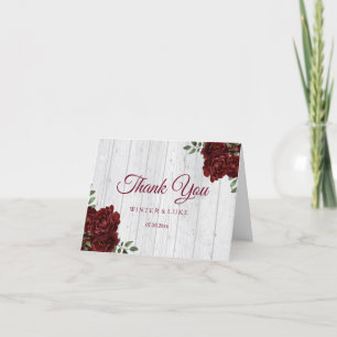 Burgundy Rose rouge Russe Merci Mariage