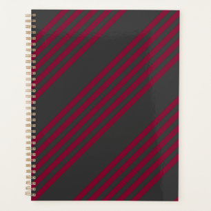Burgundy rouge et charbon de bois cinq bandes moti