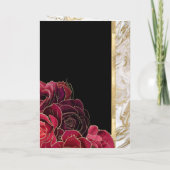 Burgundy Rozen Black Gold Marble Muslim Wedding (Achterkant)