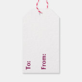 Burgundy Rozen Bloemendruk Cadeaulabel (Achterkant)