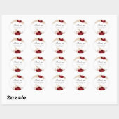 Burgundy Rozen en Pampas Grass Dank u Sticker (Vel)