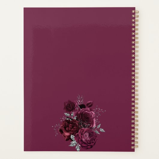 Burgundy-Rozen Planner (Achterkant)