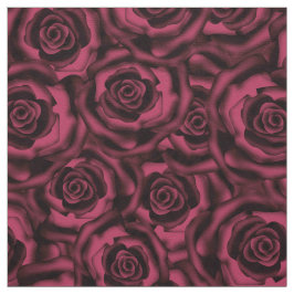 Burgundy-rozen Stof