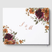 Burgundy Rust Burnt Orange Copper Floral Wedding (Verso)