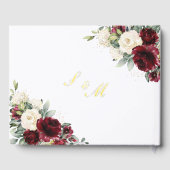 Burgundy Rust Burnt Orange Copper Floral Wedding (Verso)