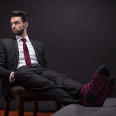 Burgundy Scales of Justice Lawyer Stropdas