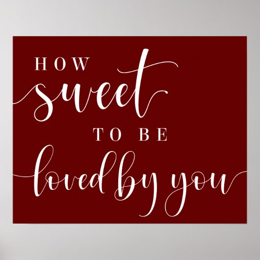 Burgundy Script hoe fijn het is om een bruiloft te Poster (Voorkant)