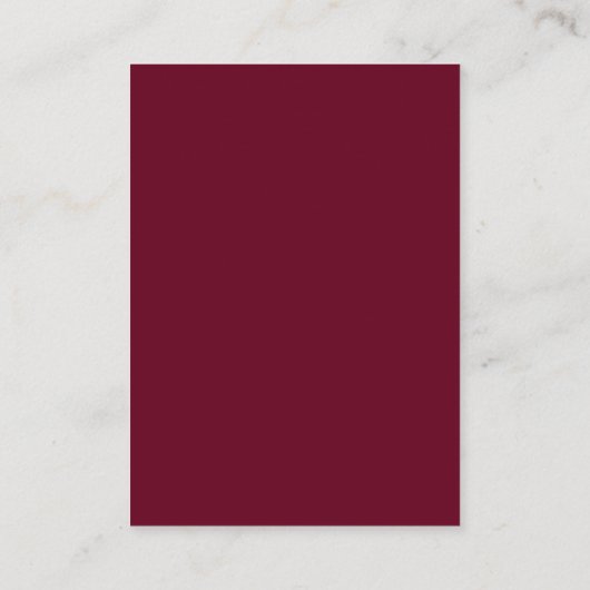 Burgundy Script RSVP QR-code Informatiekaartje (Achterkant)