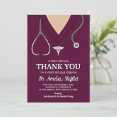 Burgundy Scrubs Merci professionnel Médicale (Debout devant)