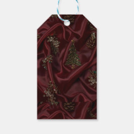 Burgundy Silk-Look Diamond  Cadeaulabel