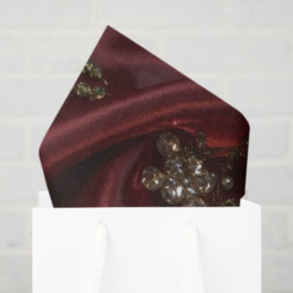 Burgundy Silk-Look Diamond  Tissuepapier