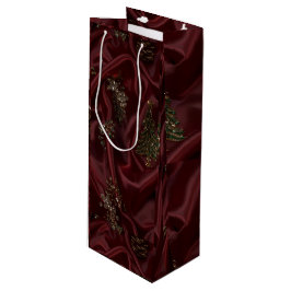 Burgundy Silk-Look Diamond  Wijn Cadeautas