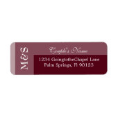 Burgundy Simple Modern Chic Script Etiket (Voorkant)