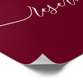 Burgundy Simple Reserved Poster (Hoek)