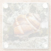 Burgundy snail glazen onderzetter (Achterkant)