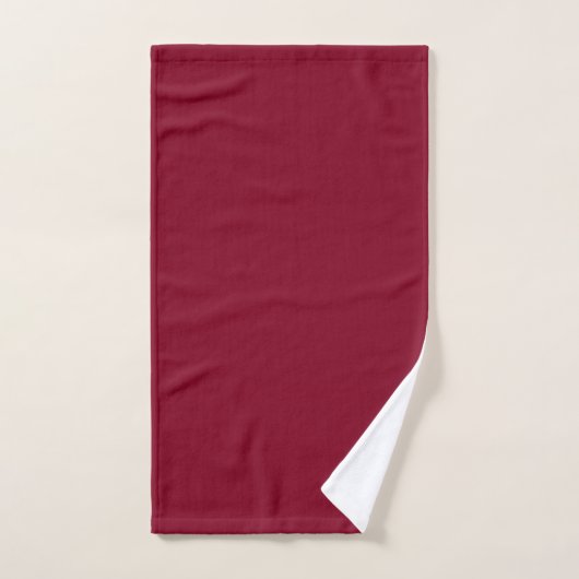 Burgundy Solid Color Bad Handdoek (Handdoek)