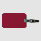 Burgundy Solid Color Bagagelabel (Voorkant (horizontaal))