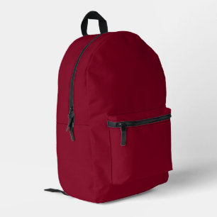 Burgundy Solid Color Bedrukte Rugzak