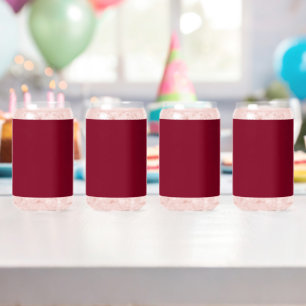 Burgundy Solid Color Blikvorm Glas