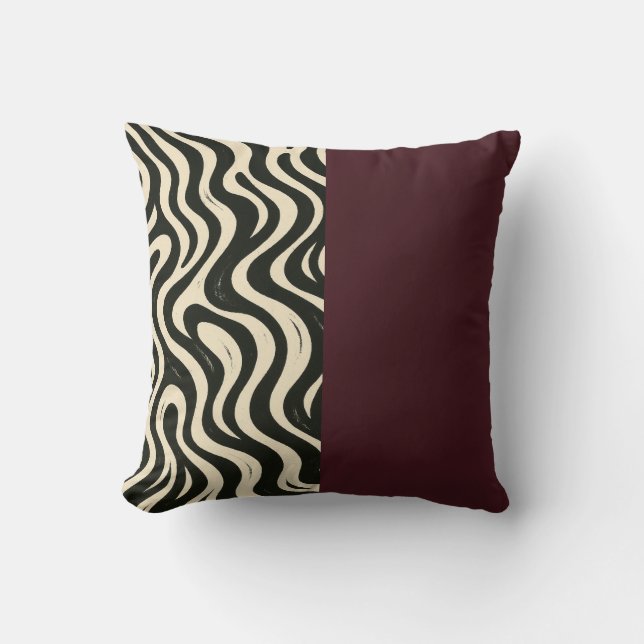 Burgundy Split Throw Pillow Kussen (Voorkant)
