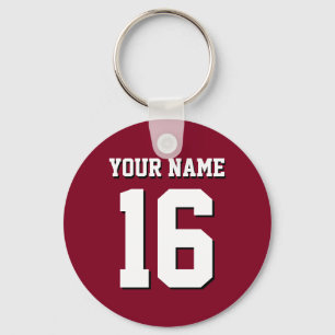 Burgundy Sporty Team Jersey Sleutelhanger