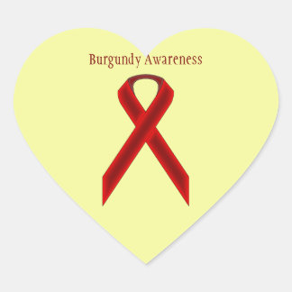 Burgundy Standard Ribbon door Kenneth Yoncich Hart Sticker