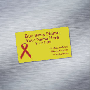 Burgundy Standard Ribbon door Kenneth Yoncich Magnetisch Visitekaartje
