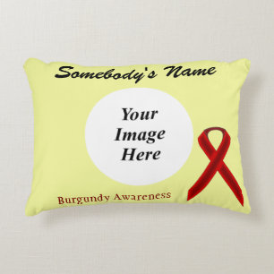 Burgundy Standard Ribbon Tmpl van Kenneth Yoncich Accent Kussen