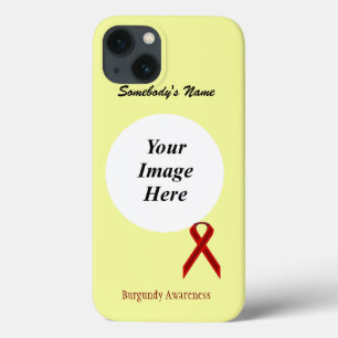 Burgundy Standard Ribbon Tmpl van Kenneth Yoncich iPhone 13 Hoesje