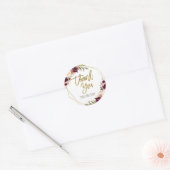 Burgundy Sticker Baby shower Floral (Enveloppe)