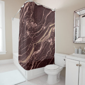 Burgundy Stone Marble Clean Luxury Look Douchegordijn
