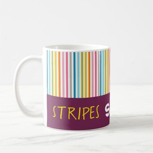 Burgundy Stripe Mug (Gauche)