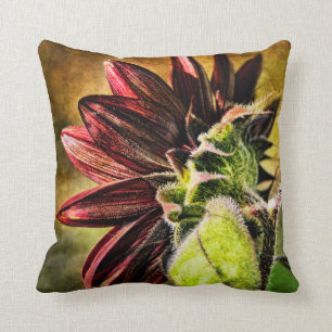 Burgundy Sunflower Accent Pillow Kussen