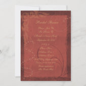 Burgundy Swirl Design Vrijgezellenfeest Invite Kaart (Voorkant)
